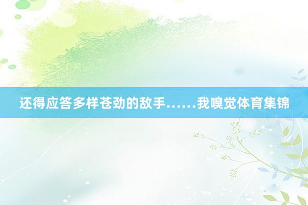 还得应答多样苍劲的敌手……我嗅觉体育集锦