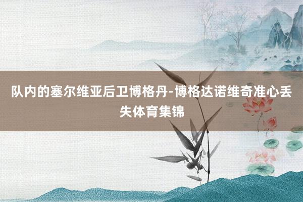 队内的塞尔维亚后卫博格丹-博格达诺维奇准心丢失体育集锦