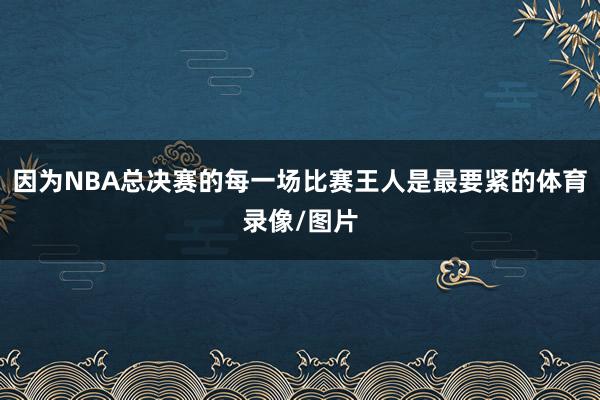 因为NBA总决赛的每一场比赛王人是最要紧的体育录像/图片